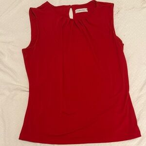 Calvin Klein red sleeveless top size small